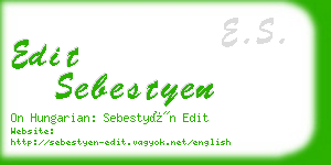 edit sebestyen business card